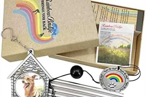 ASTARIN Dog Memorial Gifts Sympathy Wind Chime for Pet Loss Gifts,Rainbow Bridge Wind Chimes for a..