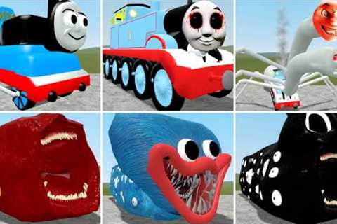 ALL Monster Cursed Thomas,Cursed Train Eater,Huggy Train,Cartoon Cat Train in Garry''s Mod